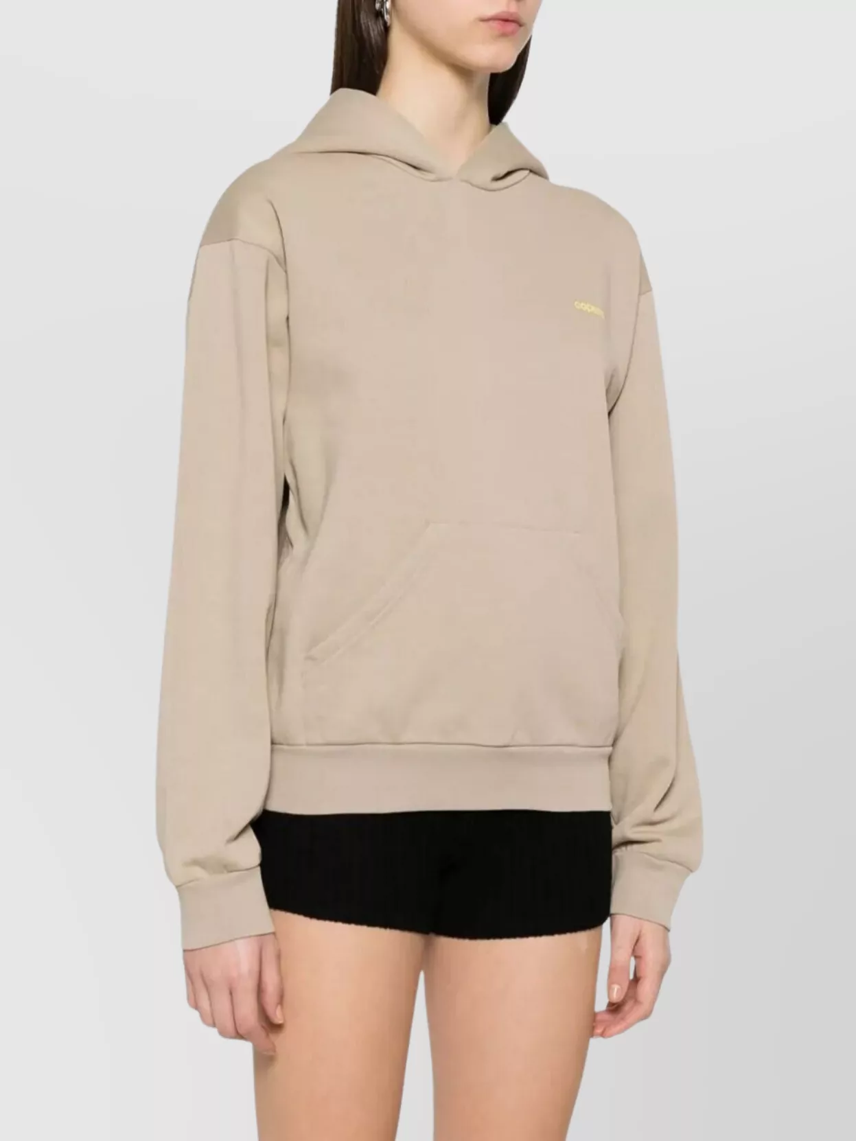 Coperni Hooded Sweater With Front Pouch Pocket In Pink