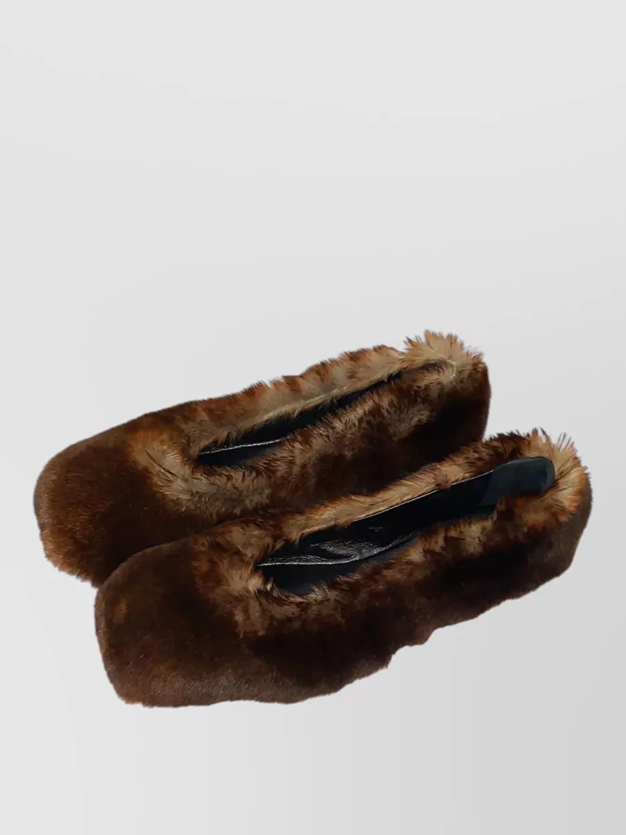 La Rose Faux Fur Slippers