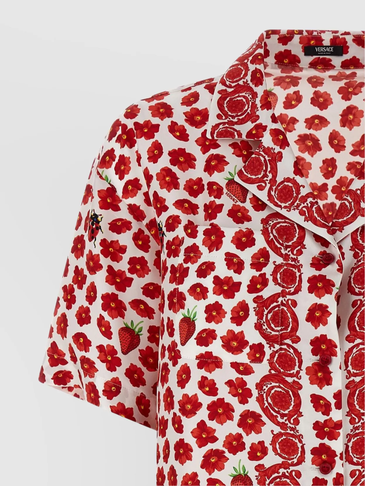 Versace Floral Garden Collared Shirt