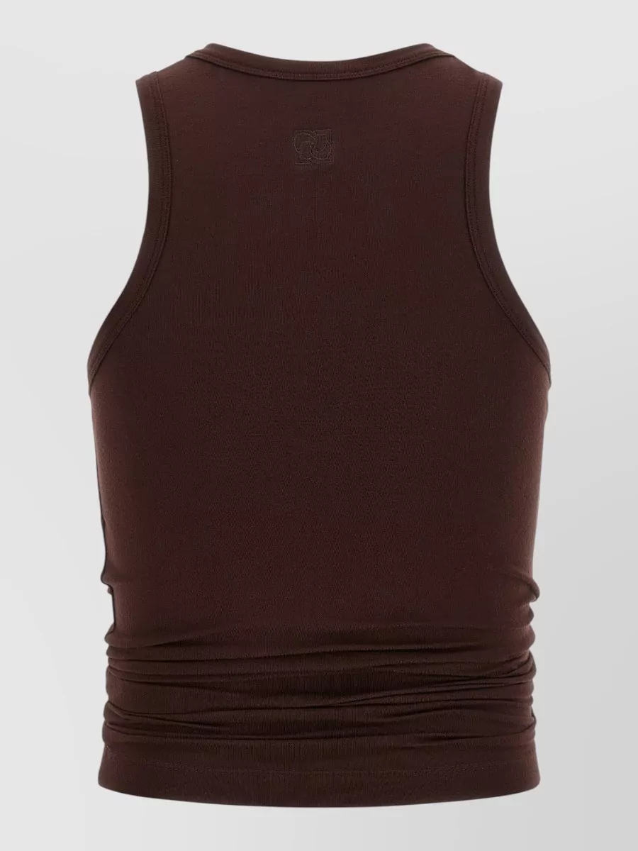 Magda Butrym Knotted Asymmetric Cotton Tank Top
