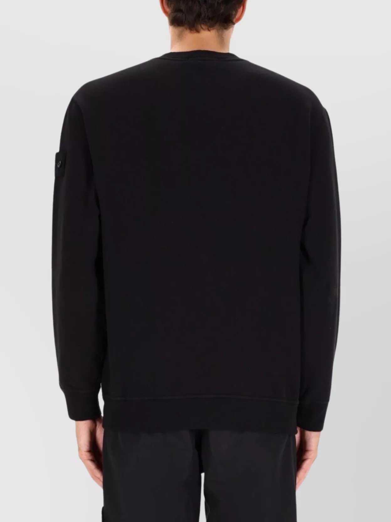 Stone Island Crew Neck Sweater With Arm Patch Detail