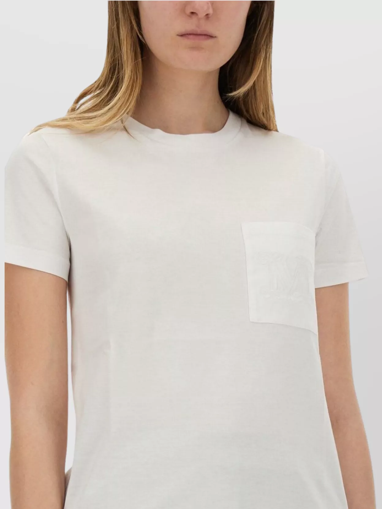 Max Mara Regular Fit T-Shirt Featuring Chest Pocket
