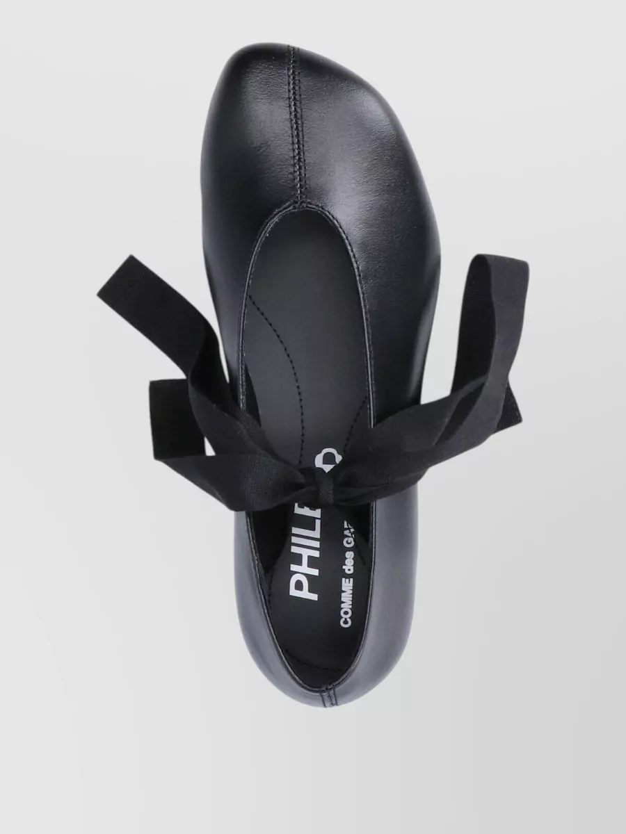 Comme Des Garçons Leather Ballerina Shoes