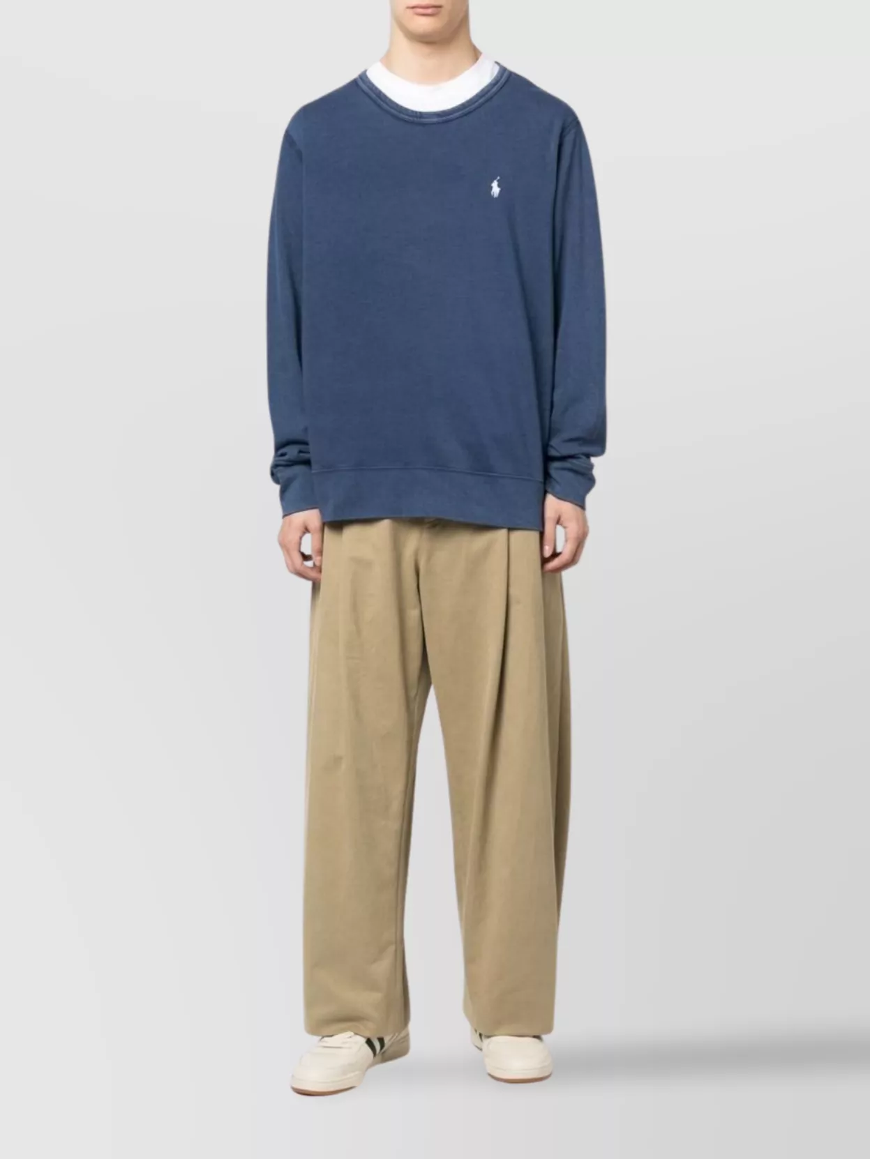 Ralph Lauren Embroidered Logo Crewneck Cotton Sweatshirt
