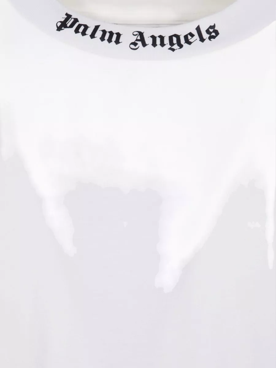 Palm Angels Logo Print Cotton T Shirt