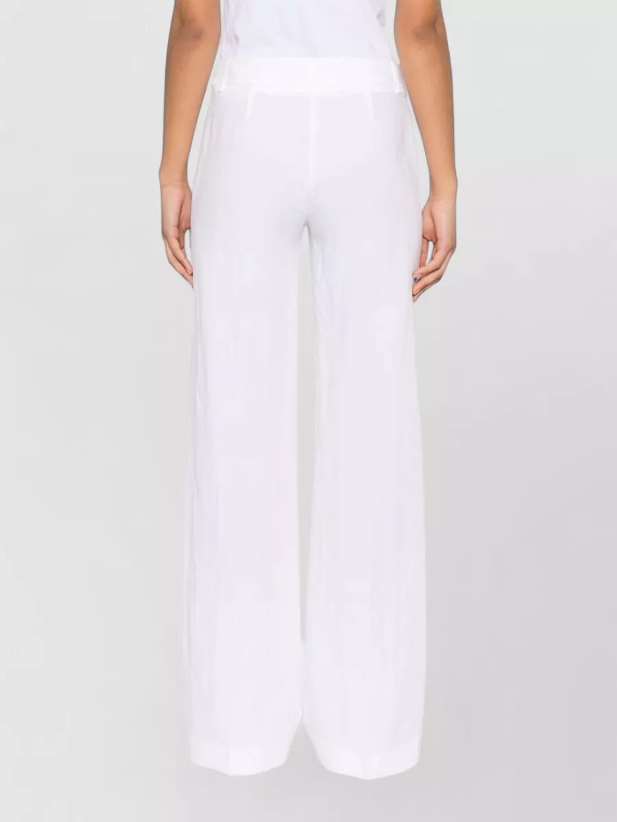 Ermanno Firenze Linen Blend Wide-Leg Trousers