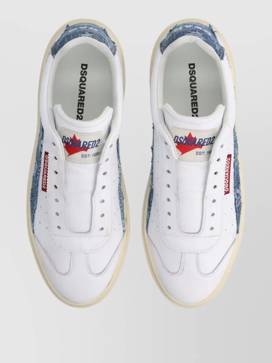 Dsquared2 Rider Sneaker Contrast Panel Round Toe Rubber