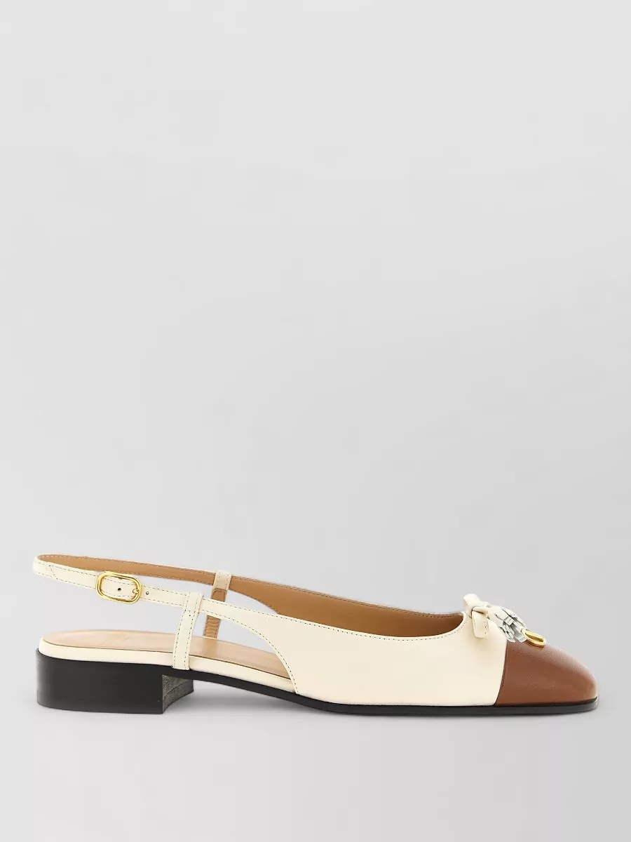 Valentino Garavani Leather Slingback Ballet Flats