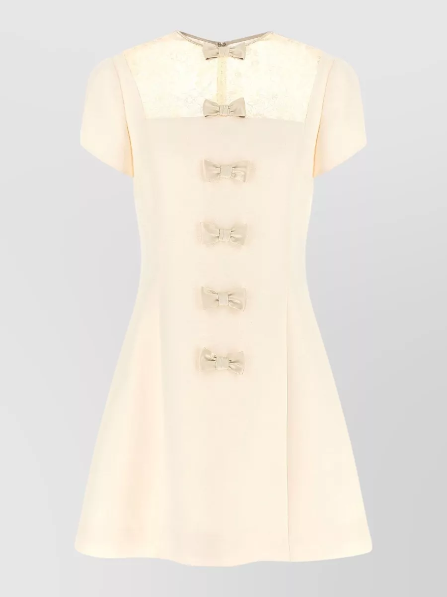 Valentino Garavani silk wool lace mini dress