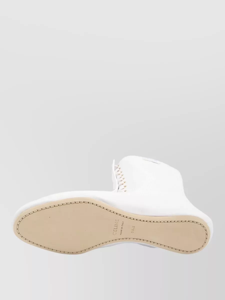 Celine Lambskin Lace-Up Ankle Boots
