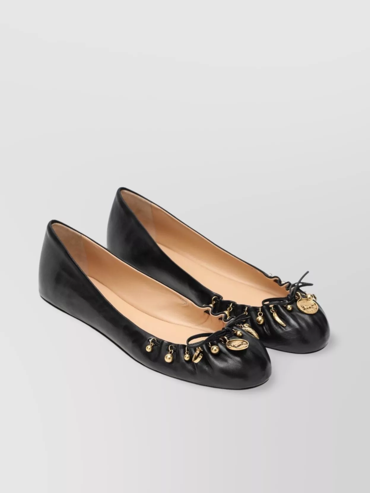 Chloé Bow Ballerinas Gold-tone Embellishments