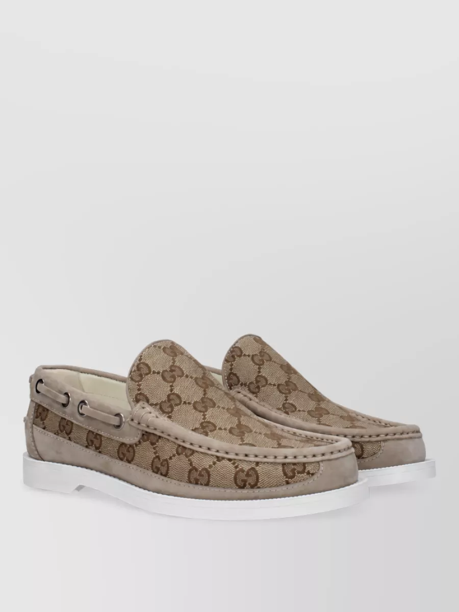 Gucci Fabric Boat Shoes