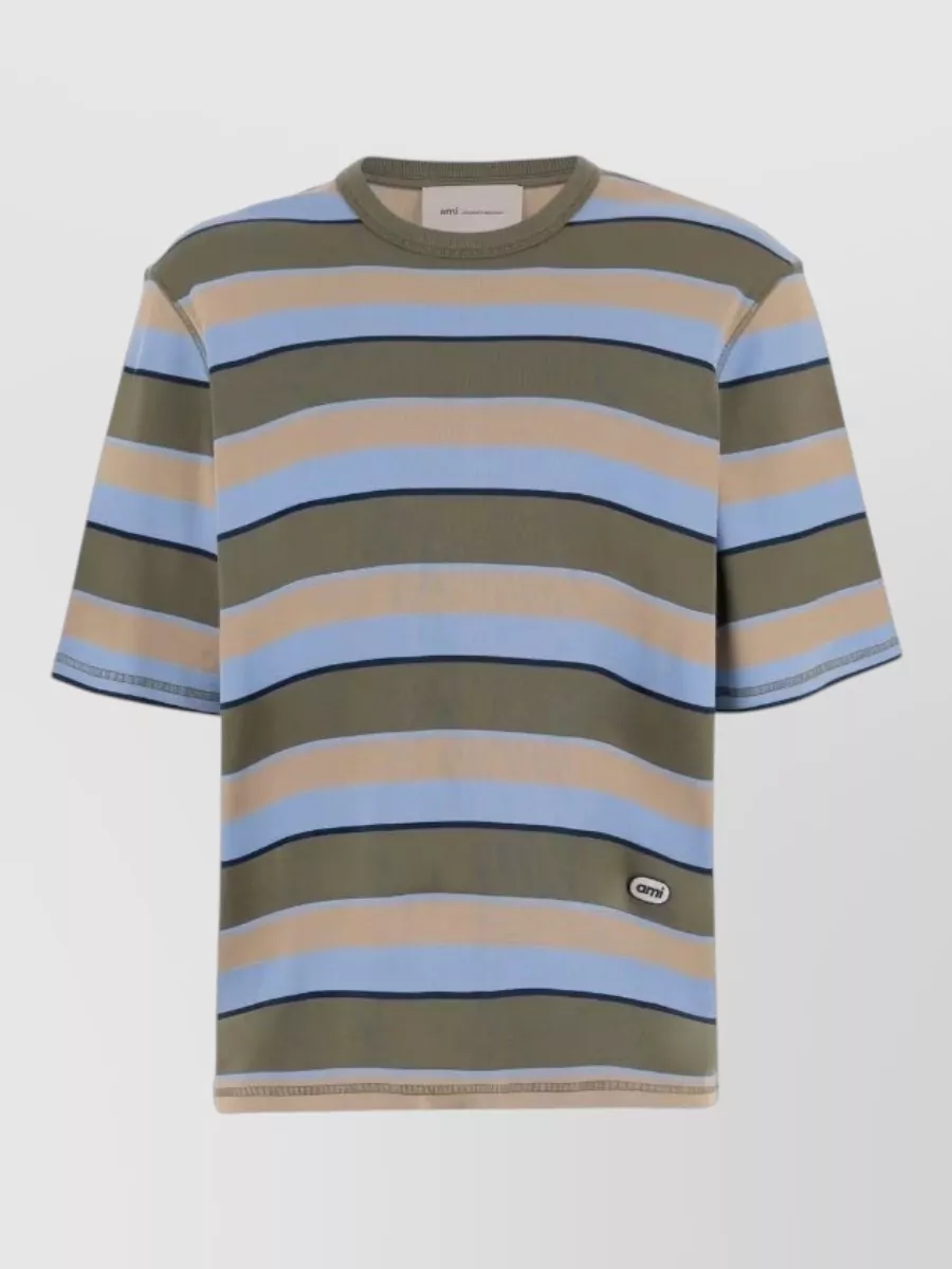 Ami Paris striped oversized cotton t-shirt
