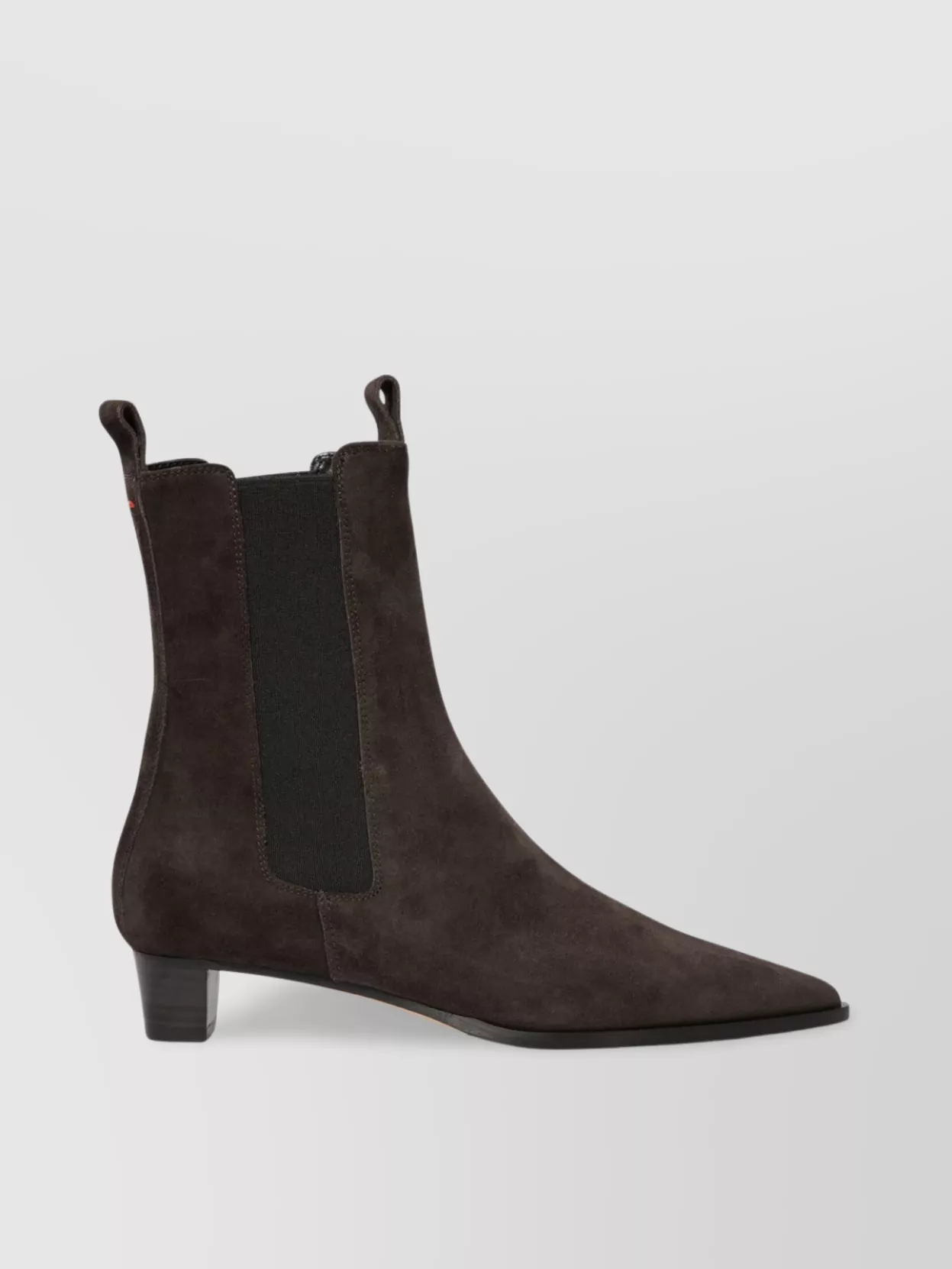 Aeyde Suede Finish Stacked Heel Ankle Boots