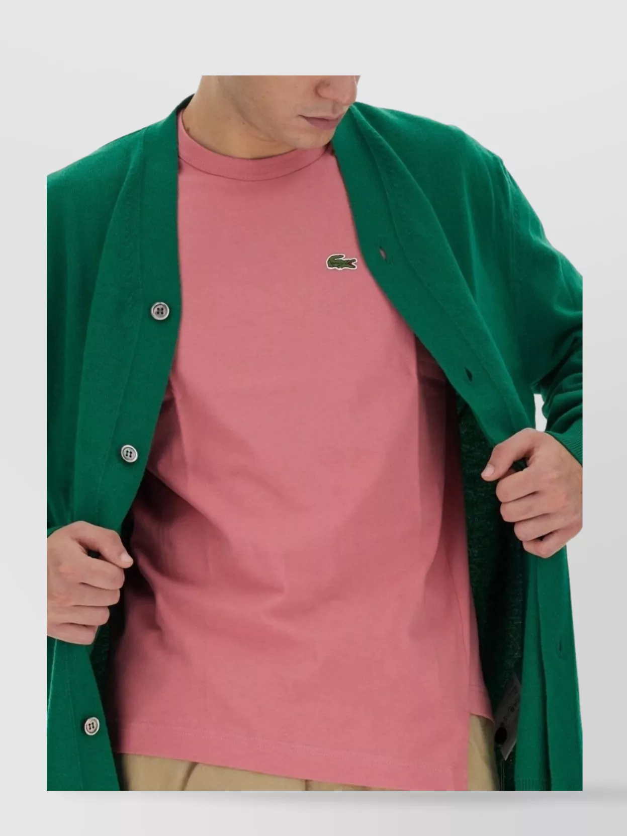 Comme Des Garçons Wool V-Neck Cardigan Long Sleeves