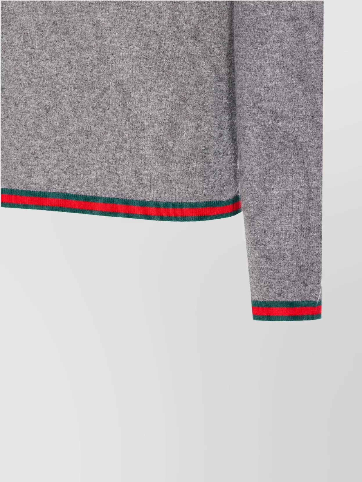 Gucci High Neck Turtleneck Sweater With Ribbed Trim
