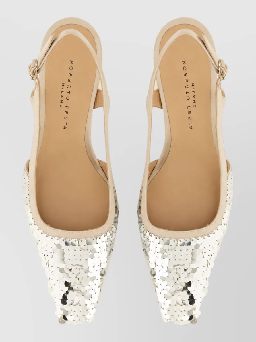Roberto Festa Silk Slingback Mules