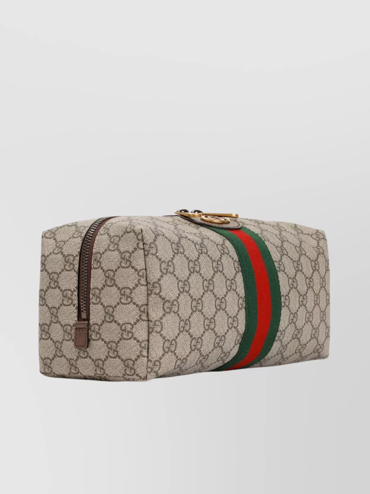 Gucci Monogrammed Travel Bag With Web Stripe Detail