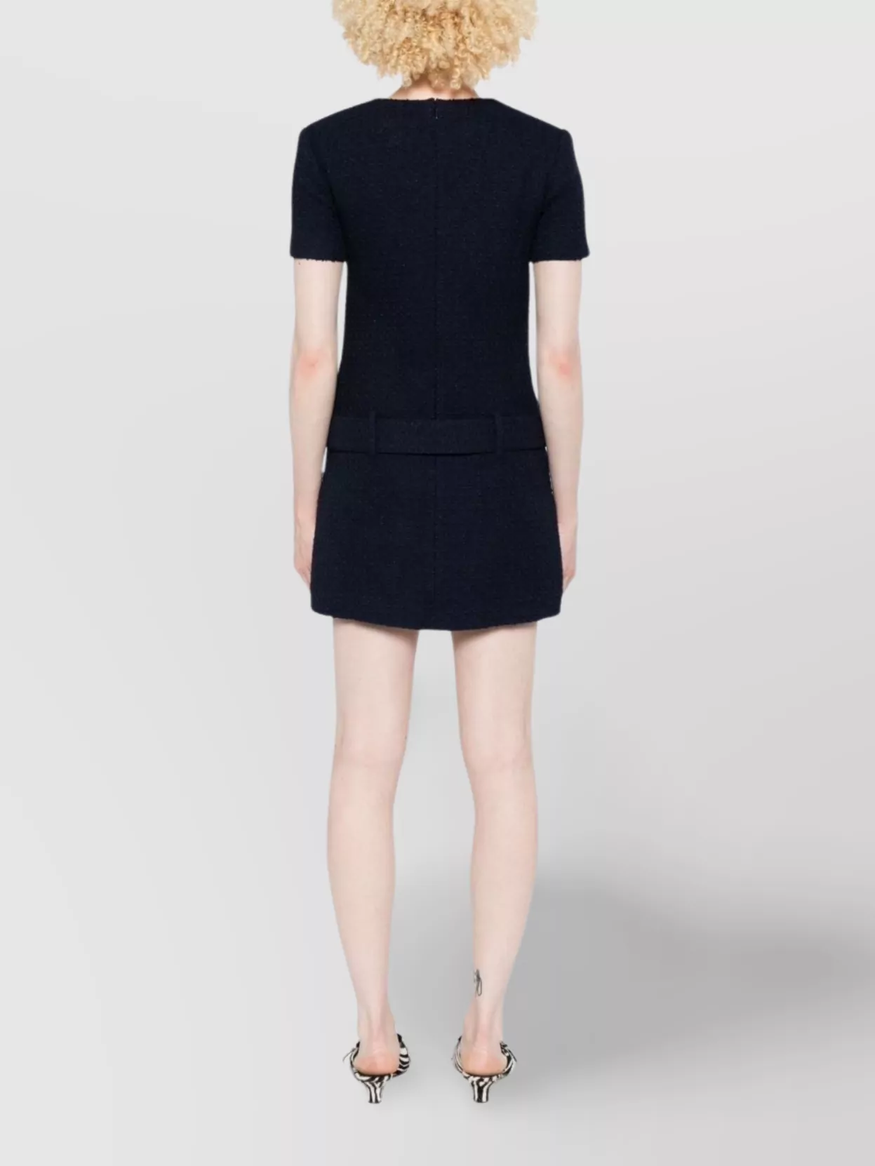 Self-Portrait Bouclé Belted Mini Dress