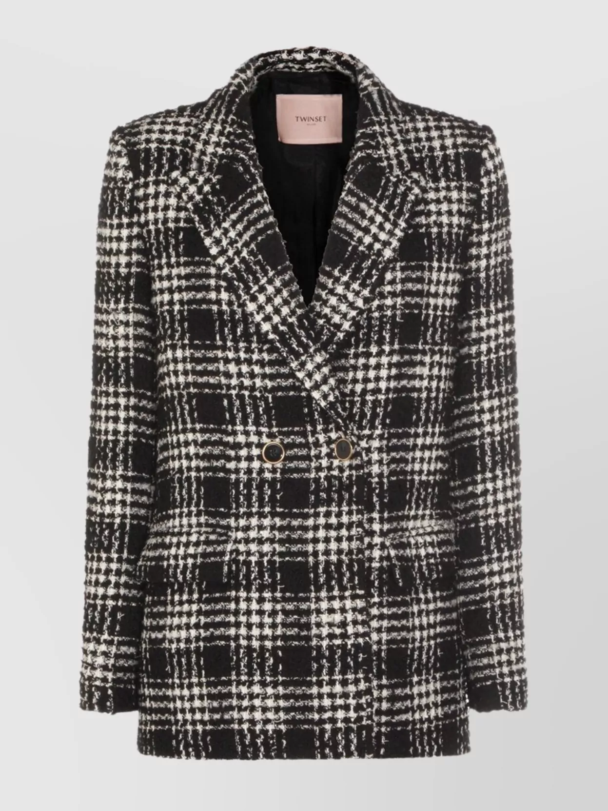 Twinset Longline Blazer Featuring Button Detailing In Black