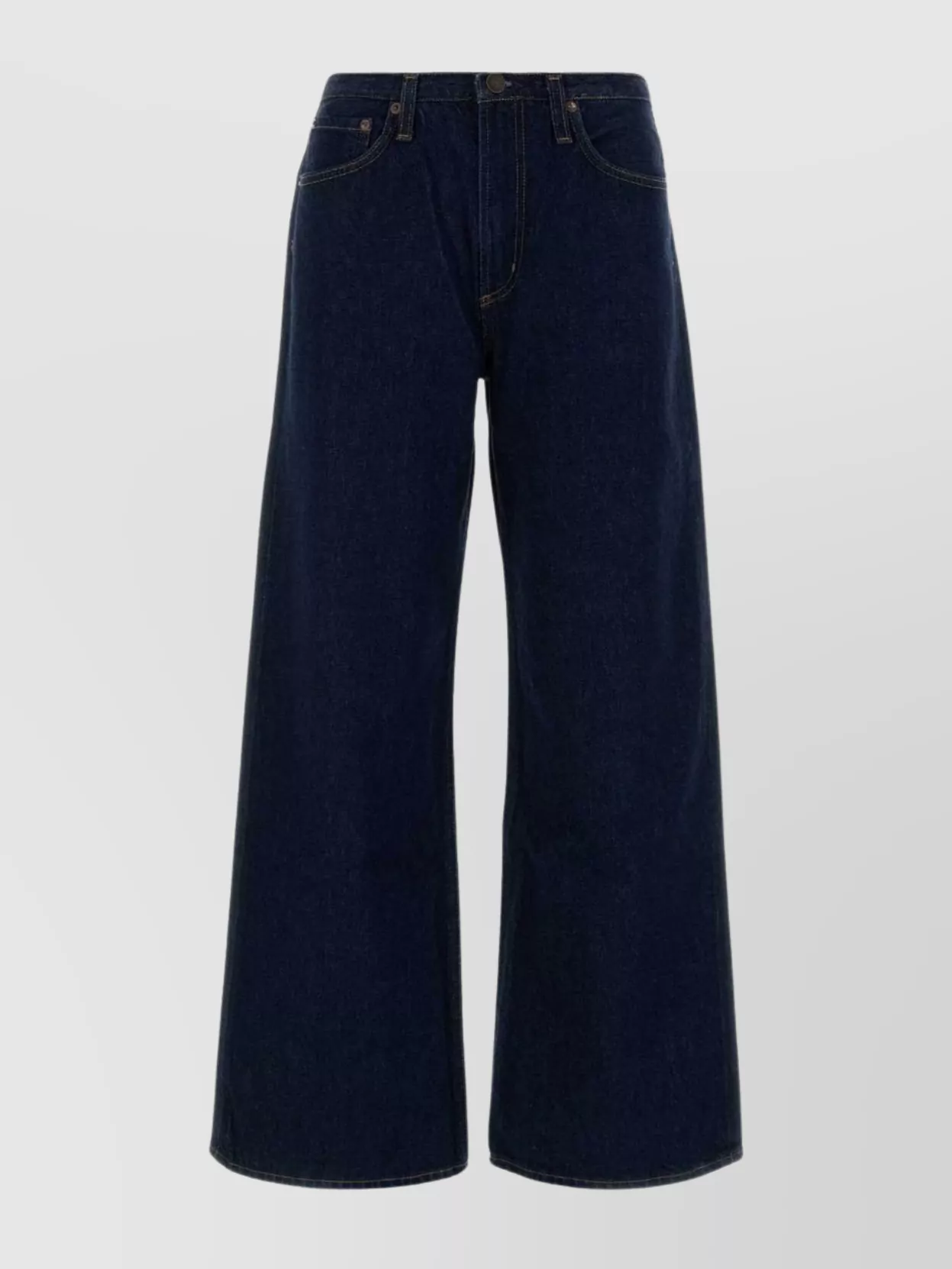 Agolde Wide-leg Denim Trousers Featuring Belt Loops