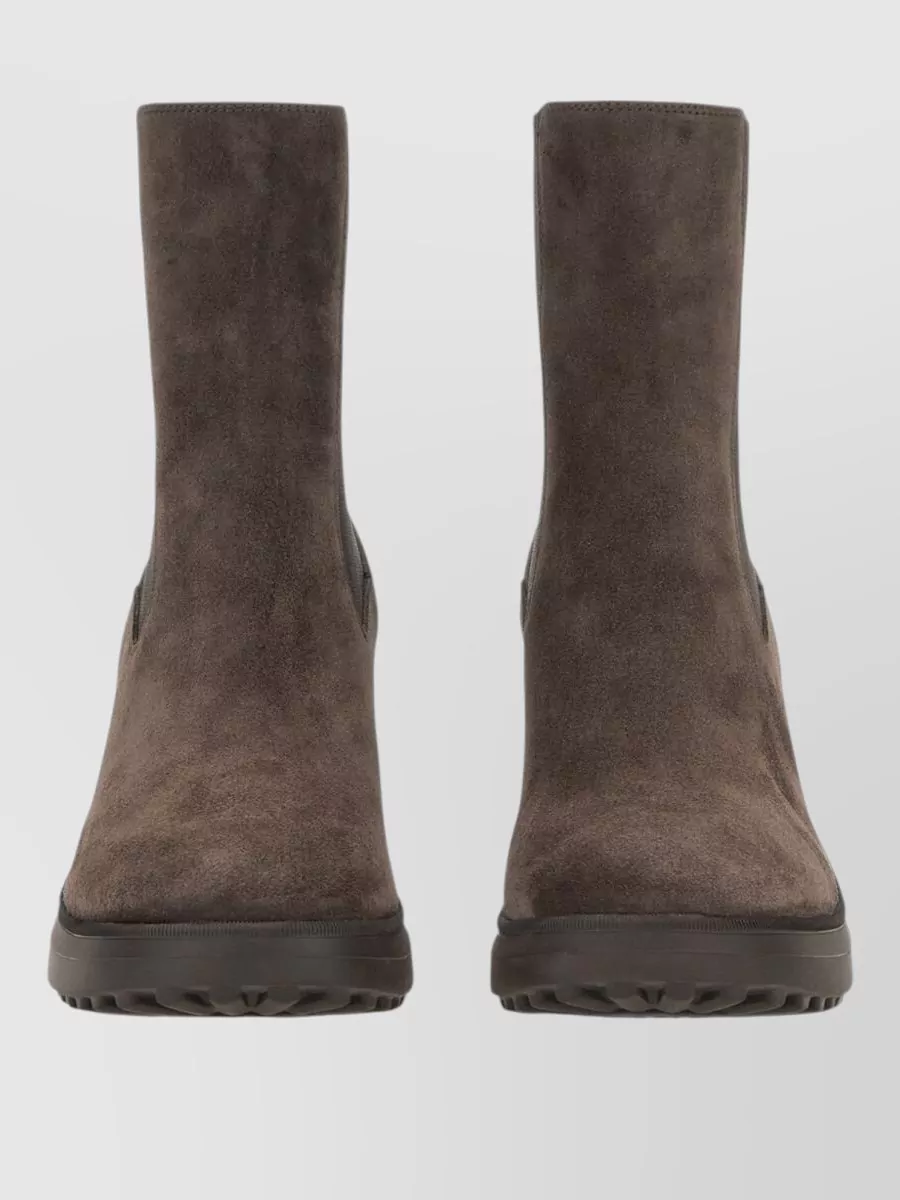Hogan Suede Panelled Chelsea Boots