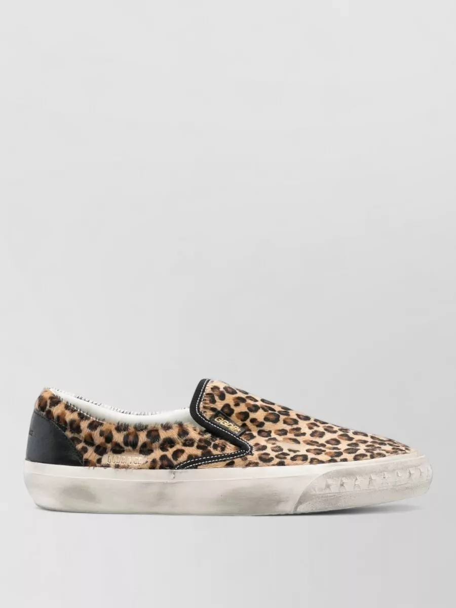 Golden Goose Leather Printed Slip-On Sneakers