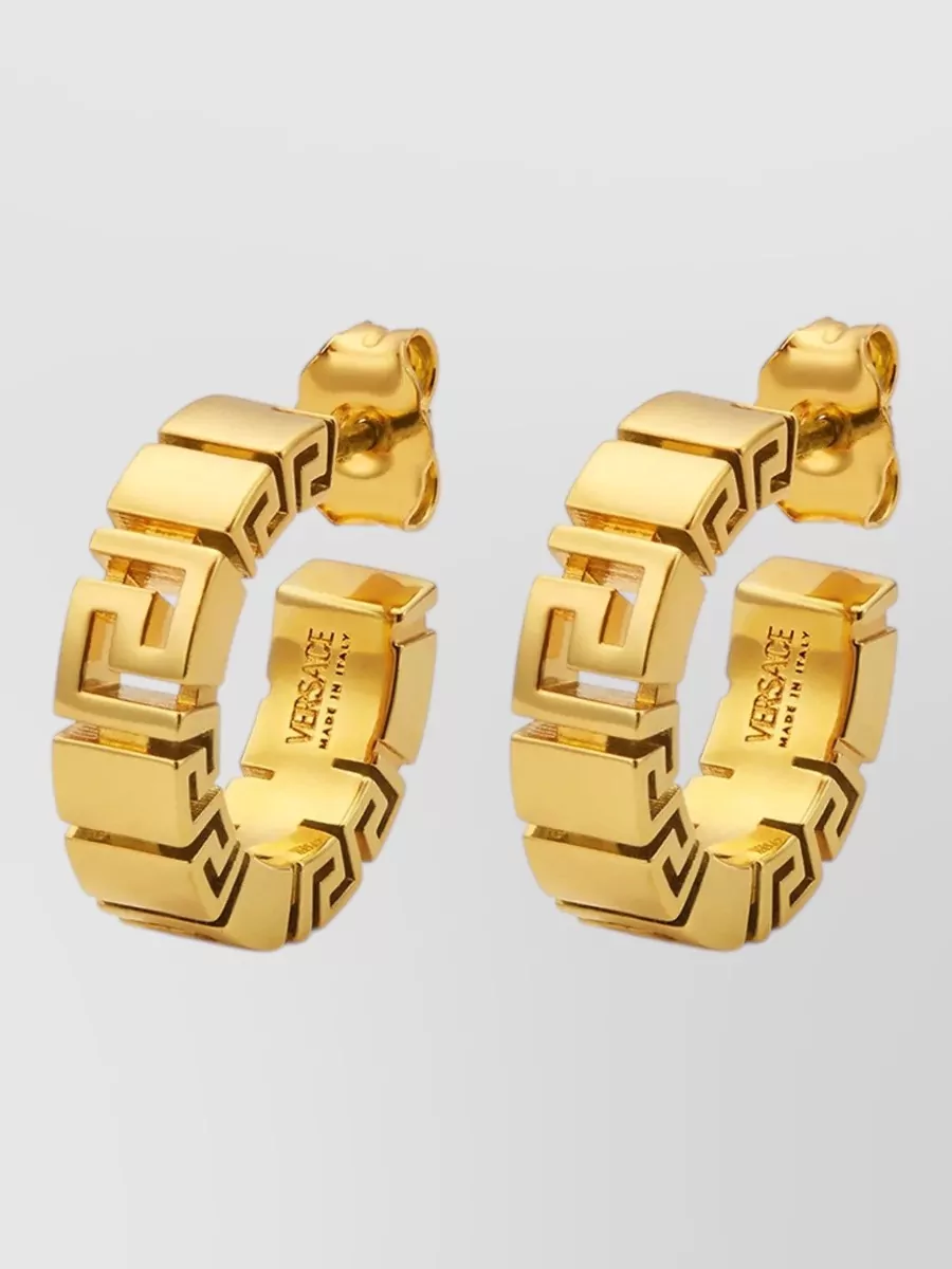 Versace greca hoop earrings