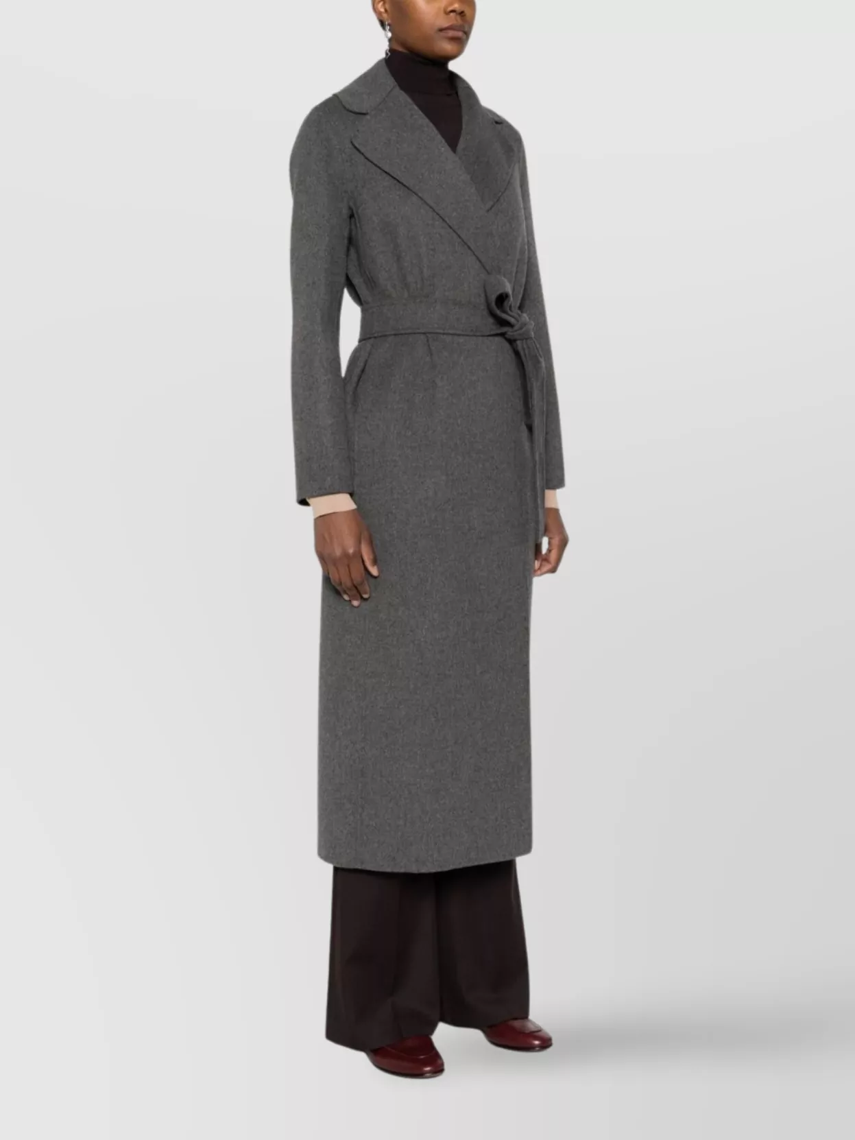 S Max Mara Poldo Coat Wrap Belted Waist