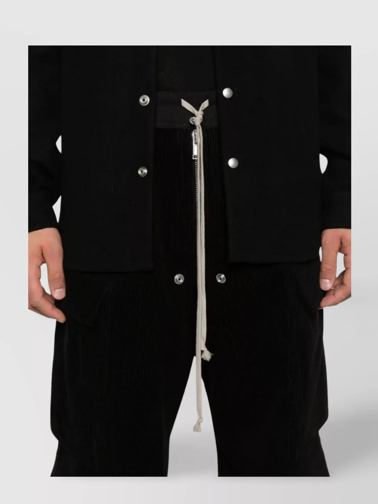 Rick Owens Cargo Trousers With Drawstring And Pockets