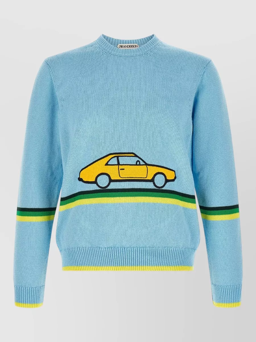 JW Anderson striped cotton crewneck jumper