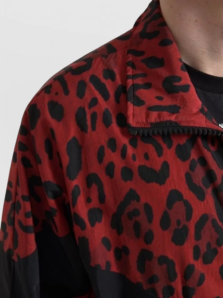 Dolce&Gabbana Leopard-Print Nylon Track Jacket