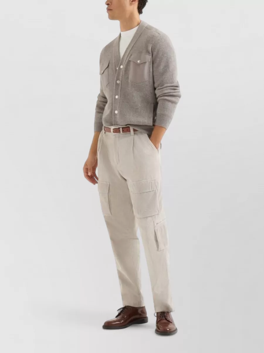Brunello Cucinelli Cotton Logo Print Short Sleeve T Shirt