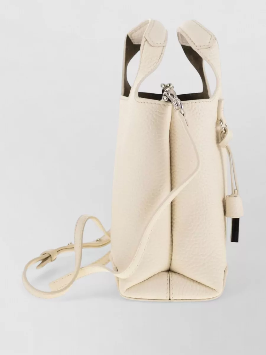 Hogan Leather Tote Bag Double Handles Shoulder Strap