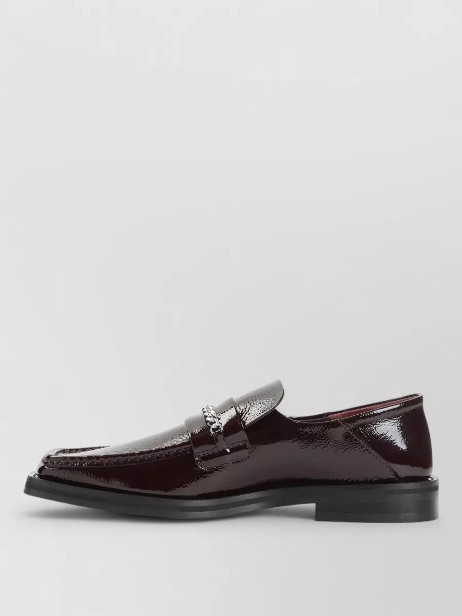 Martine Rose Leather Chain-Detail Loafers