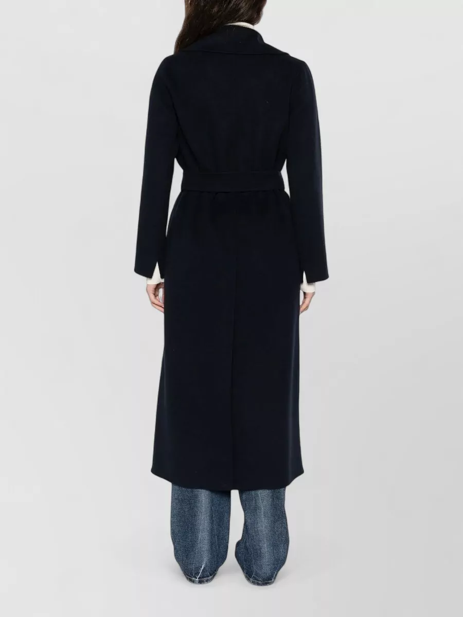 S Max Mara Belted Long Coat Lapel Collar Poldo