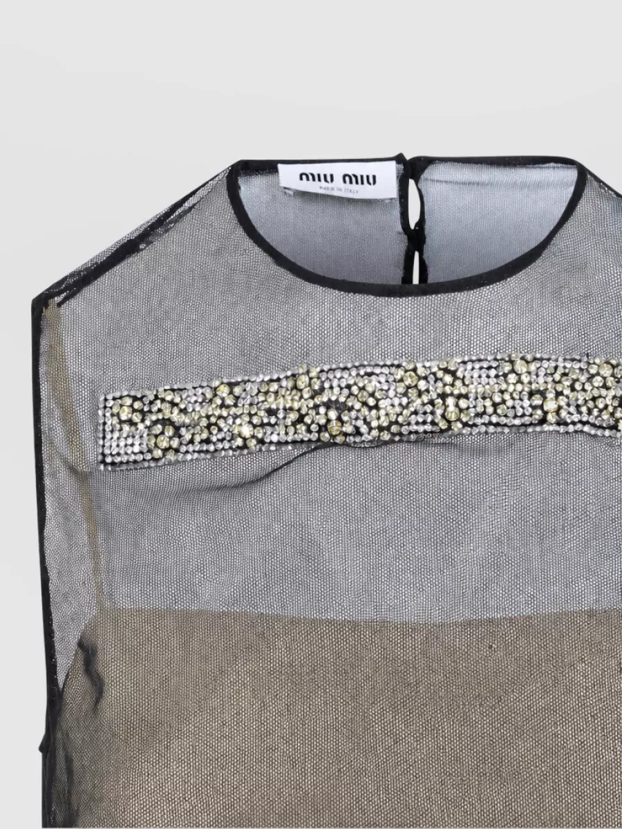 Miu Miu Cotton Sleeveless Mini Dress