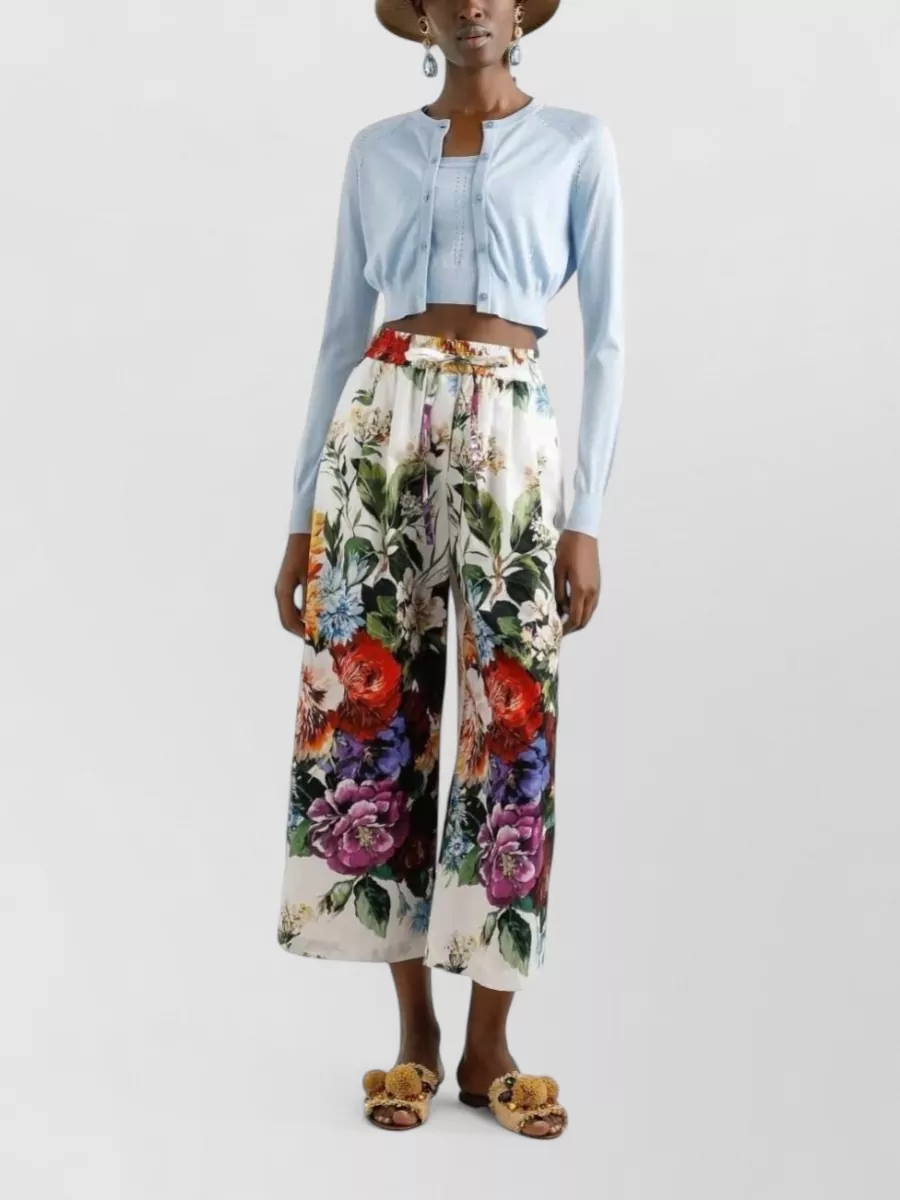 Dolce&Gabbana Silk Sleeveless Cropped Top