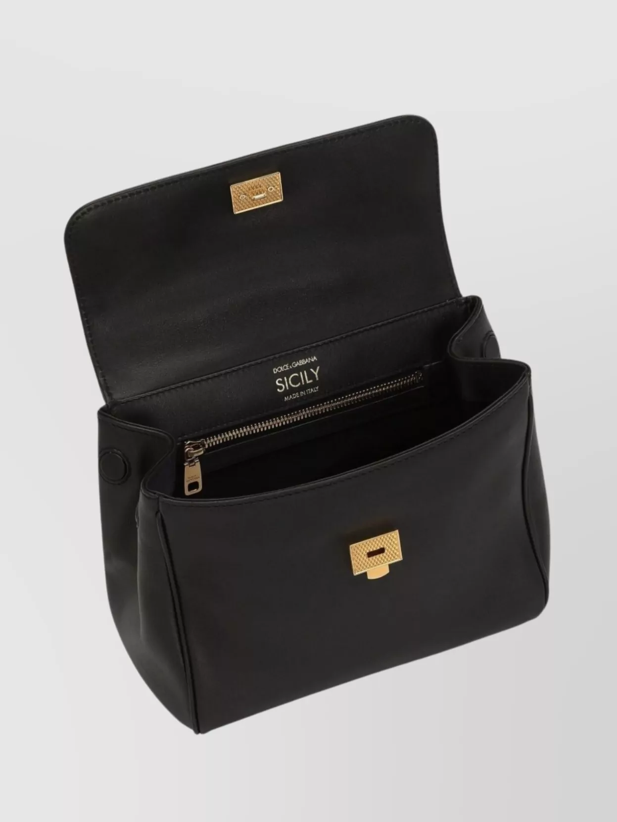 Dolce & Gabbana Soft Leather Handbag With Detachable Shoulder Strap