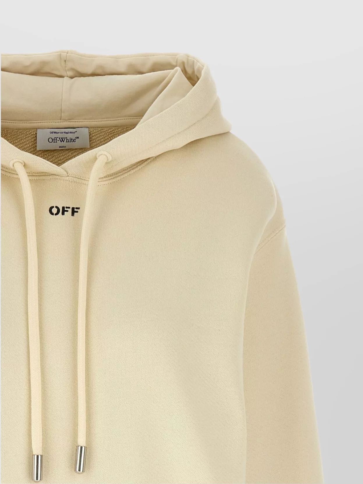 Off-White Valley Rose Graphic Print Hoodie With Kangaroo Pocket
