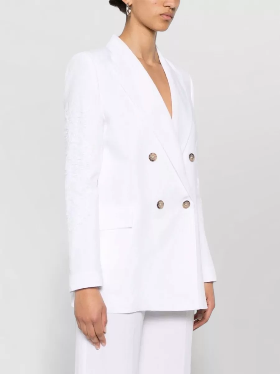 Ermanno Firenze Linen Double-Breasted Blazer