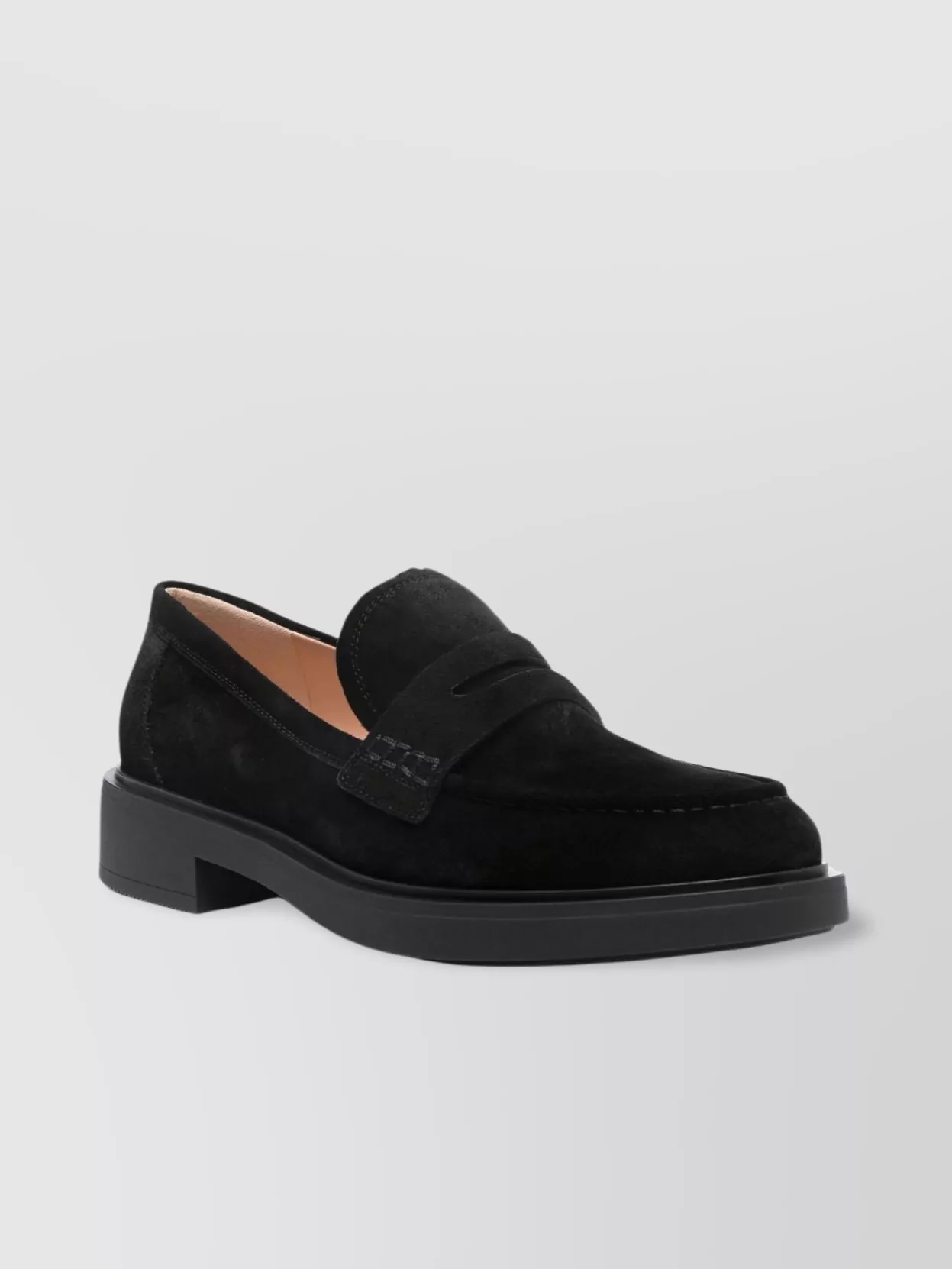 Gianvito Rossi Loafers With Round Toe And Suede Finish