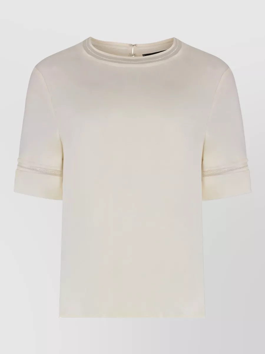 Fabiana Filippi Silk crepe de chine short-sleeve blouse