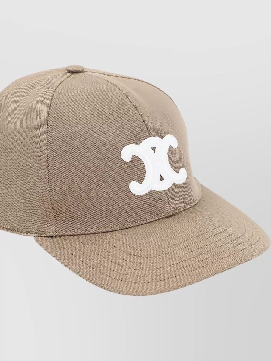 Celine Triomphe Six-panel Baseball Cap In Brown