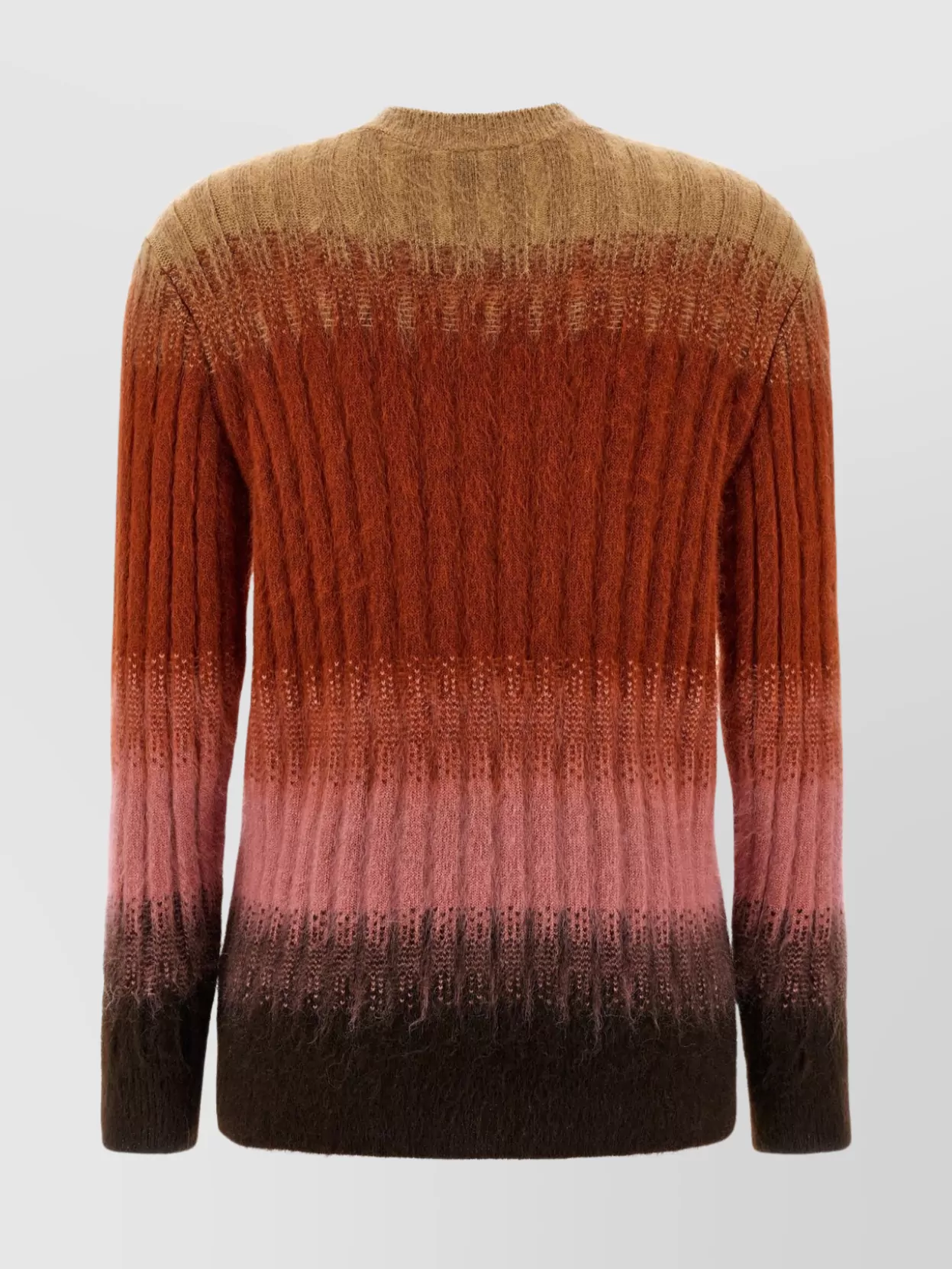 Fendi Ribbed Logo-embroidered Knit Sweater In Multi