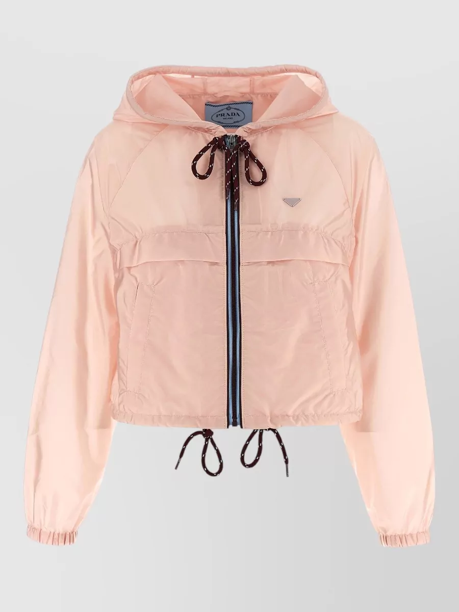 Prada Feather Cropped Parka Coat