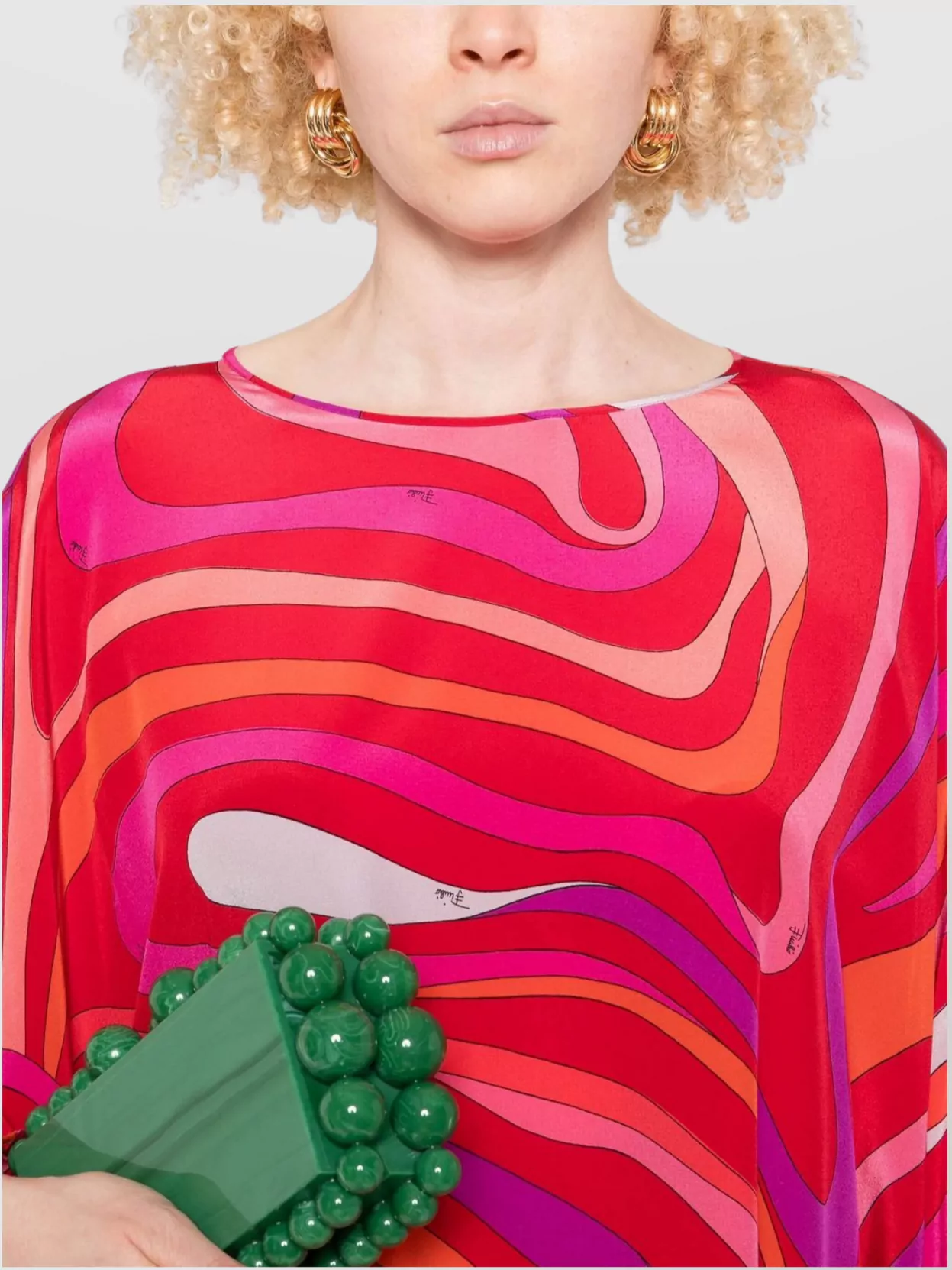 Pucci Silk Kaftan Orchid Print