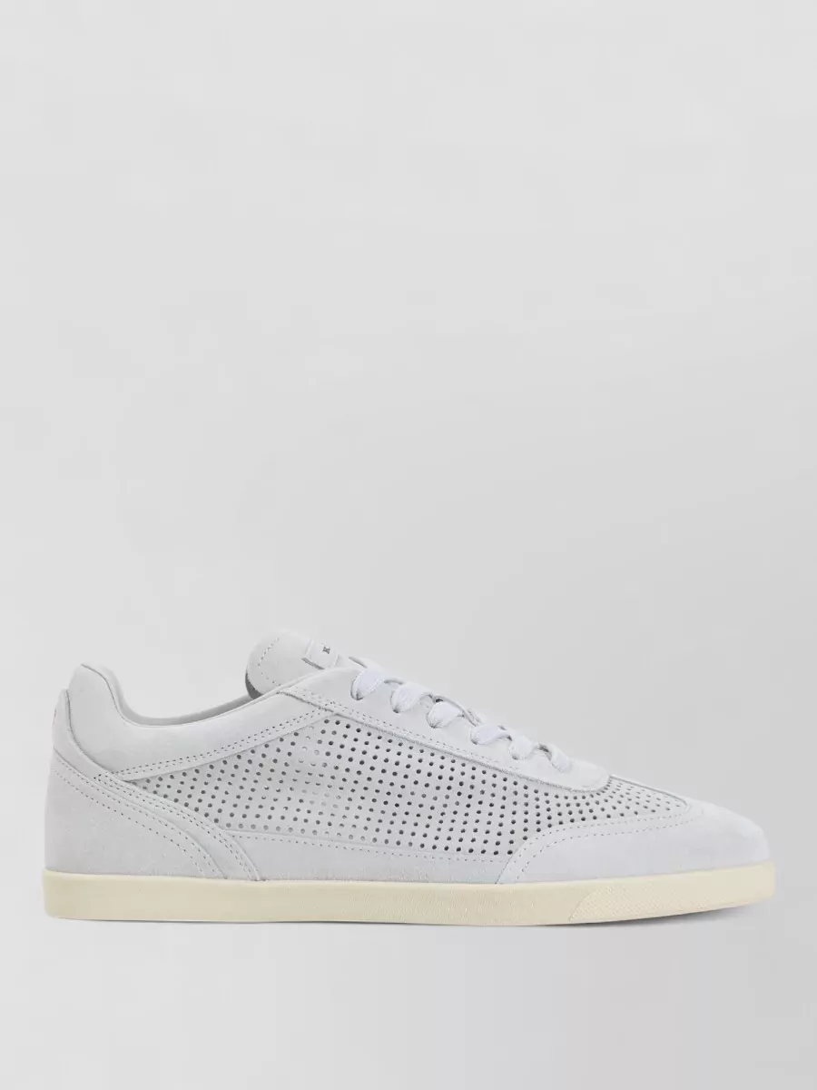 Kiton suede leather low-top sneakers