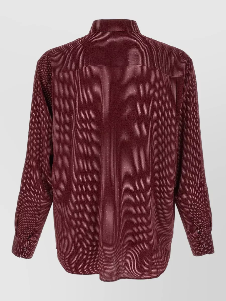Saint Laurent Silk Printed Relaxed-Fit Long-Sleeve Shirt