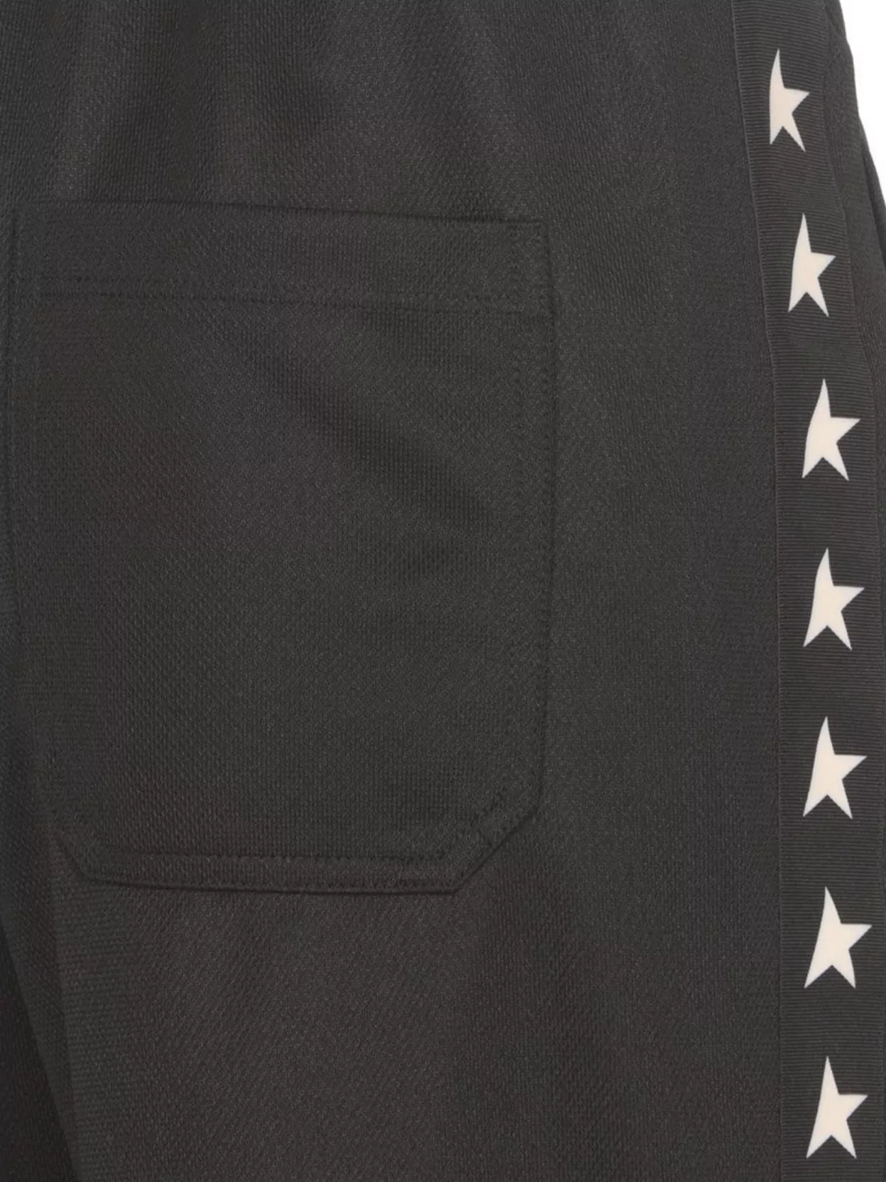 Golden Goose Wide Leg Trousers Star Pattern In Black